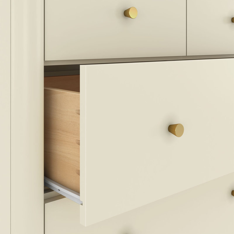 Commode 4 tiroirs Sutton, lin blanc, Lin blanc