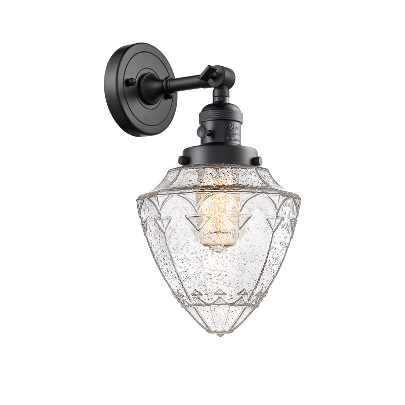 Arthur-Jack Steel Armed Sconce, Matte Black