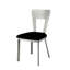 2 chaises d'appoint de salle à manger en métal avec revêtement en microfibre noire, 2 pièces