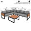 Wicker 6 - Person Garden Lounge Set with Cushions