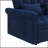 Loveseats Sofa Bed with Pull-out Bed,Adjsutable Back-Blue