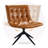 Paynesville 25.39'' W Tufted Faux Leather Upholstered Swivel Accent Side Chair-12030133