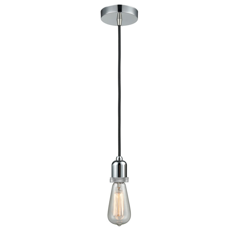 Webber 1 - Light Single Pendant, Polished Chrome/Black