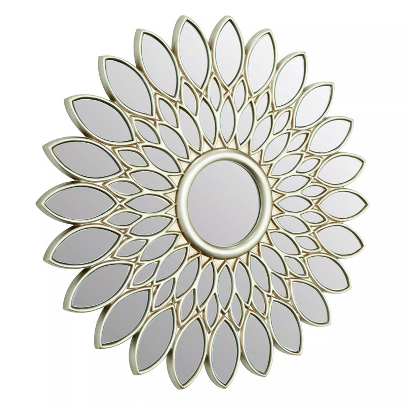 Glass Flat Wall Mirror, Silver