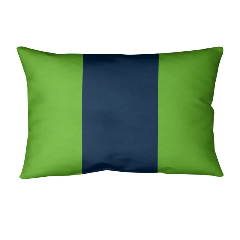 Housse de coussin lombaire Atlanta, Seattle, Bleu et vert