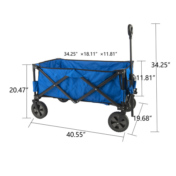 LUCKYREMORE 110 Lb. Capacity Foldable Utility Cart & Reviews