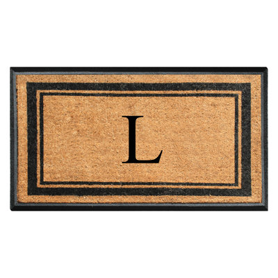 Butters 30" W x 48" L Monogrammed Coir Door Mat