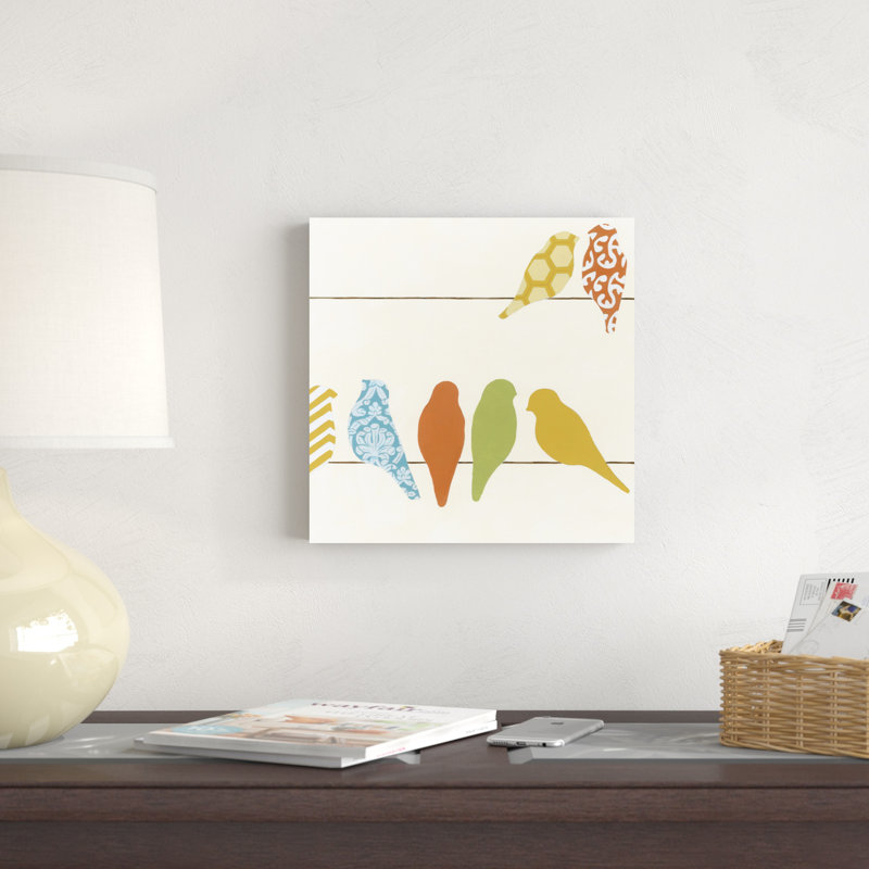 " Patterned Perch III " by June Erica Vess, 12" H x 12" W x 1.25" D