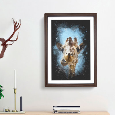 Chewing Giraffe - Framed Print