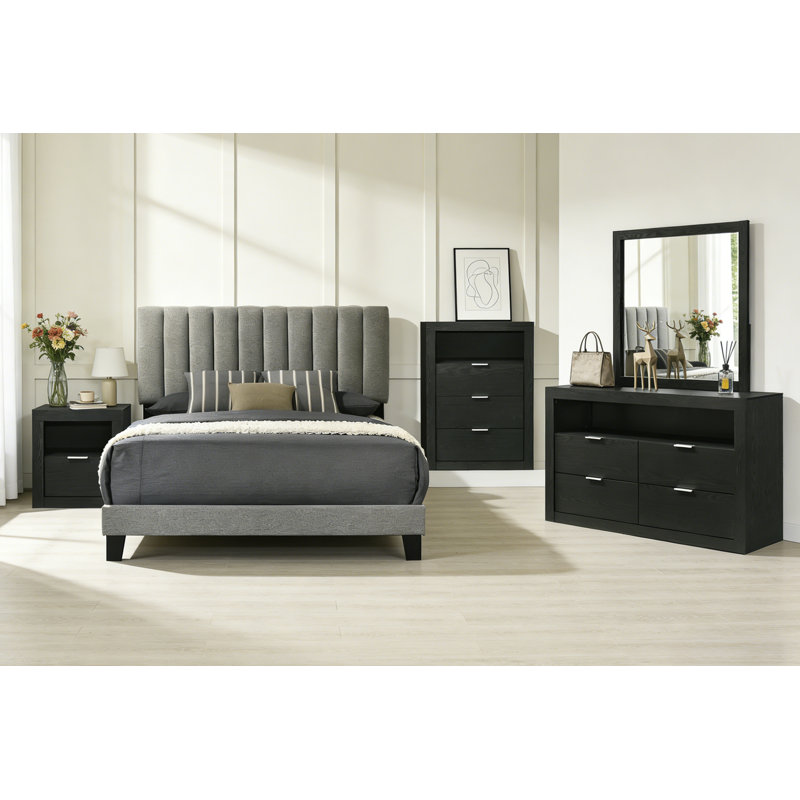 5-piece Bedroom Set, Queen, Black