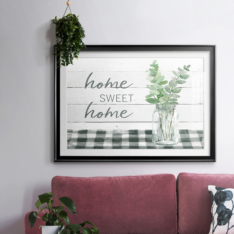 Eucalyptus Home Sweet Home, Noir, H 19 po x l 27 po x P 1,5 po