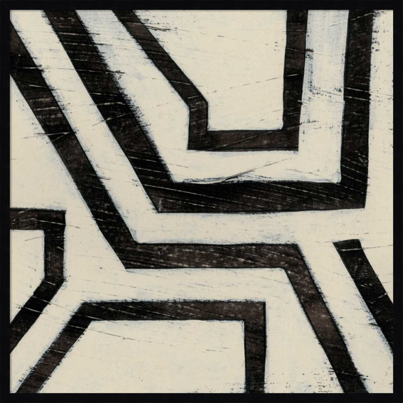 Hieroglyph III by June Erica Vess, 33" H x 33" W, Black Framed