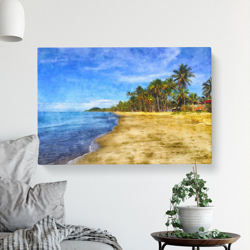 Palm Tree Beach Vol.1 - Wrapped Canvas, 35cm H x 50cm W x 3cm D