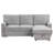 Upholstery Sleeper Sectional Sofa with Storage Space,Usb Port, 2 Cup Holders on Back Cushions-1454623755