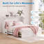Grand lit escamotable, lit armoire intelligent avec station de charge USB et matelas à trois volets, tiroirs de rangement pour la maison-7824744