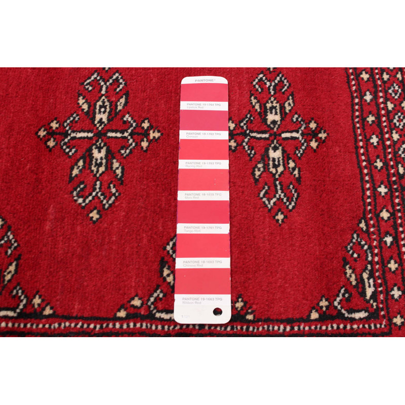 Tapis rouge foncé Finest Peshawar Bokhara 6 pi 5 po x 9 pi 11 po