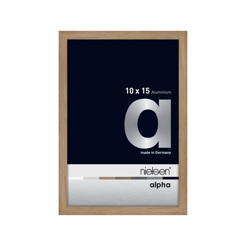 nielsen Alpha Aluminium Picture Frame, 10cm W x 15cm H, Oak