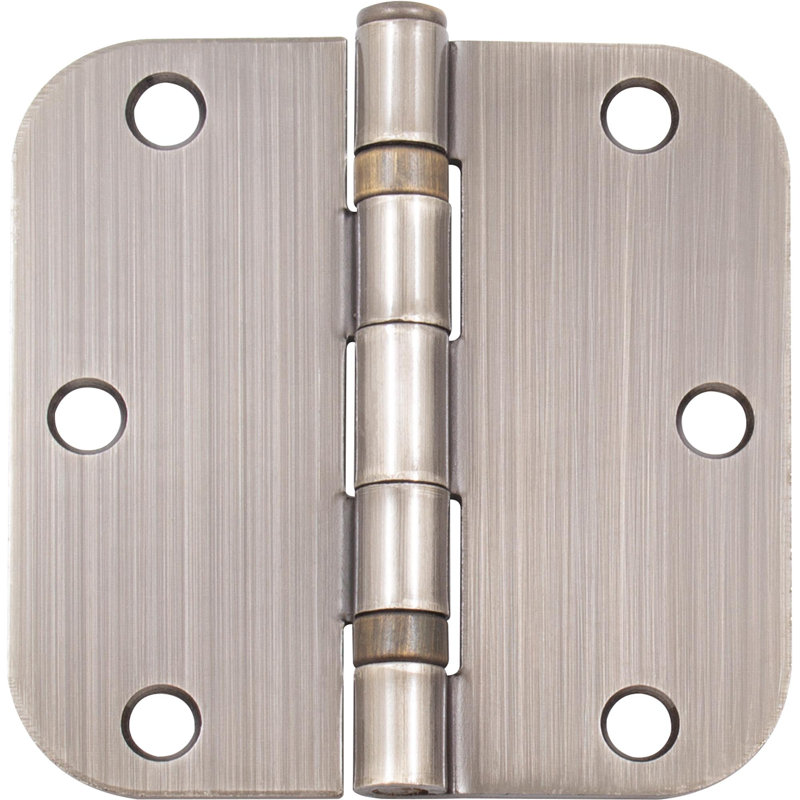 Charnière de porte H 5,8 po x l 3,5 po, Acier, Nickel satiné