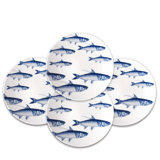 School Of Fish Porcelain Salad/Dessert Plate