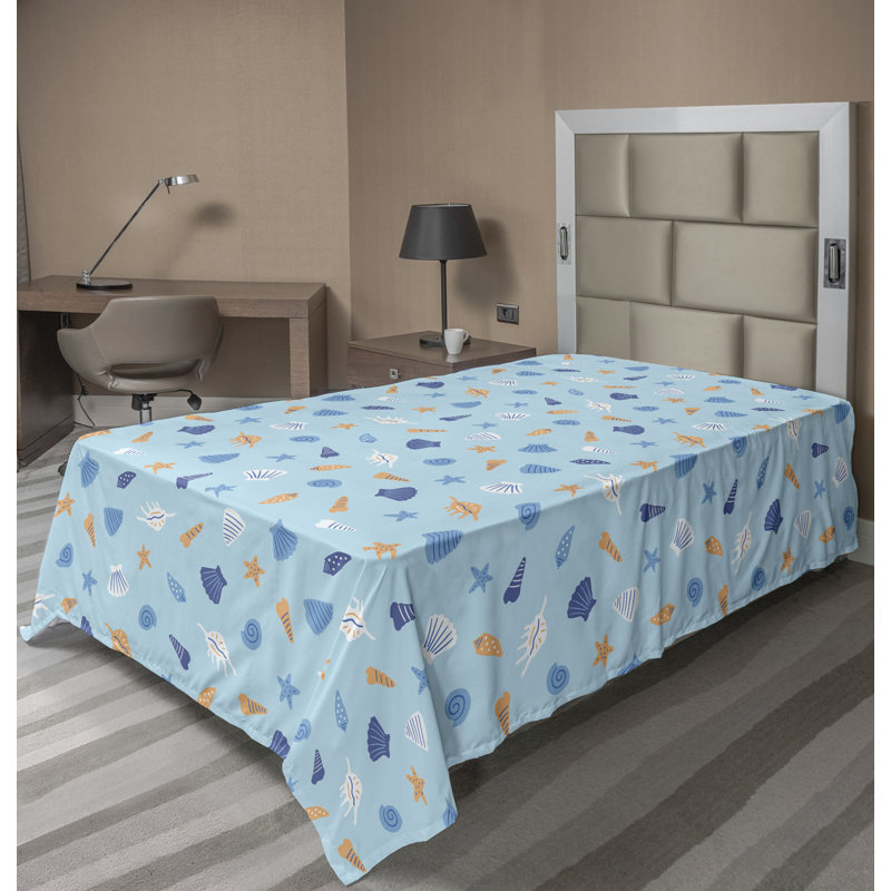 Drap-housse Ambesonne Tropi, Drap plat pour lit simple TG