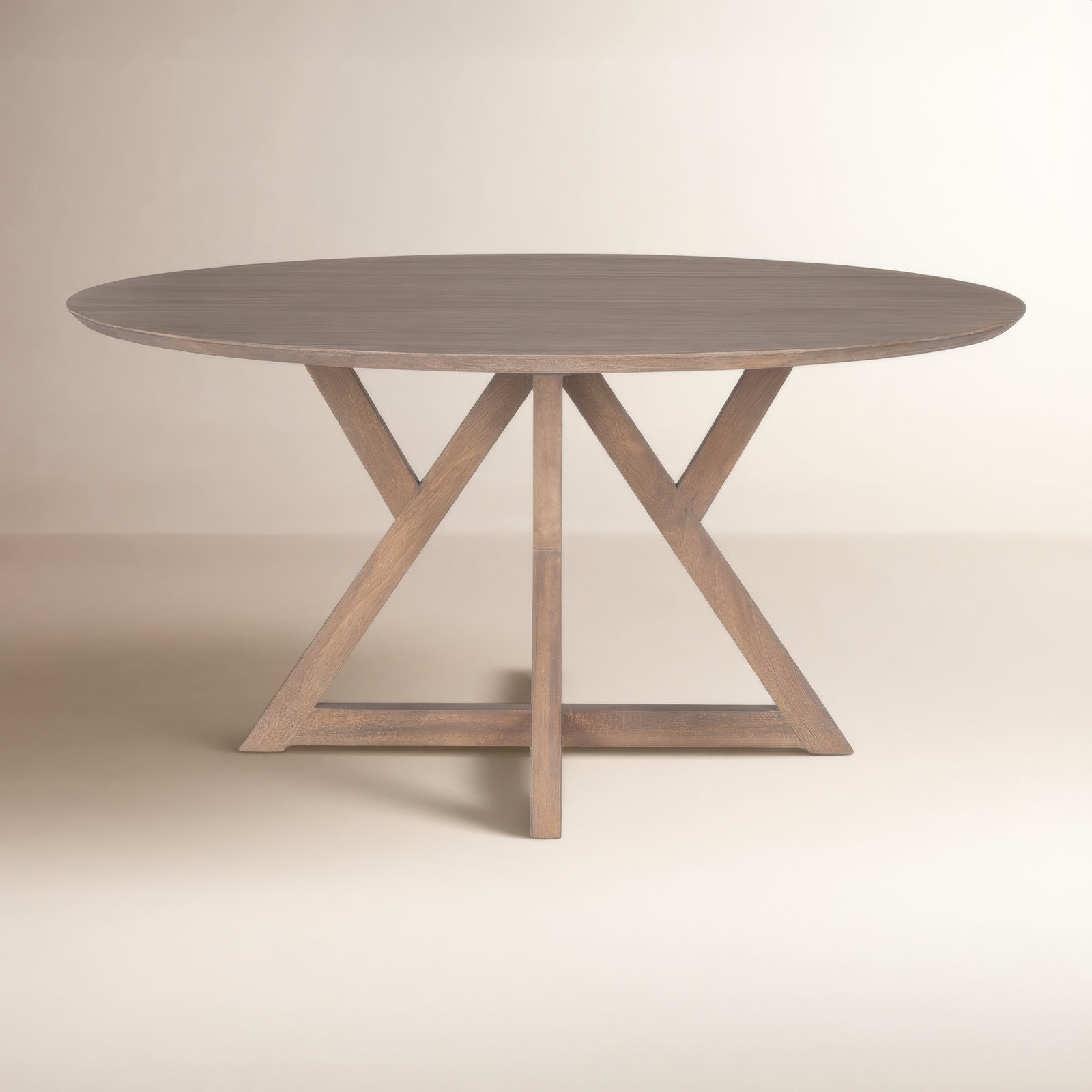 Persimmon Mango Dining Table, Light Brown, 29.5"H x 60"L x 60"W