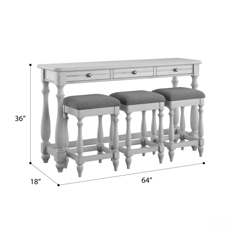 Table avec trois tabourets