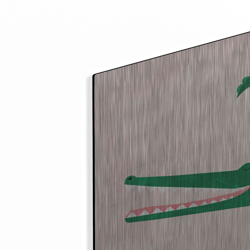 Métal luxueux «Crocodile» par Emily Kopcik, métal «Crocodile» par Emily Kopcik, H 16 po x l 24 po