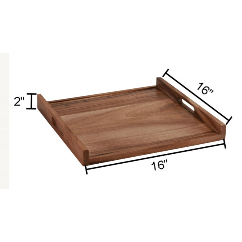 Plateau de service en bois d'acacia