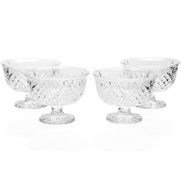 Godinger Silver Art Co Dublin Crystal Ice Cream Bowl 10oz oz