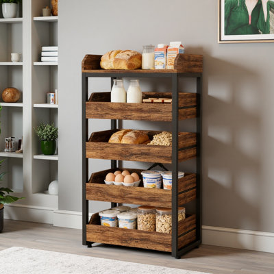 Organisateur de collations, support de panier à vin, support de rangement en bois