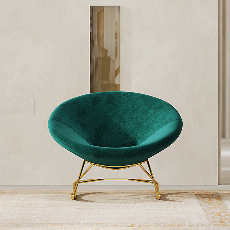 Chaise berçante élégante et confortable, Vert