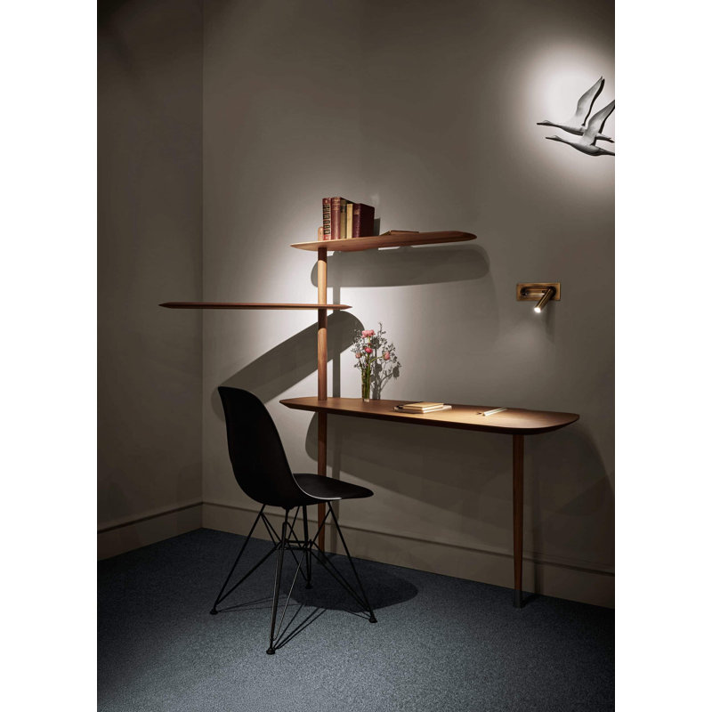 Bureau incliné / échelle ovale Unica, Brun