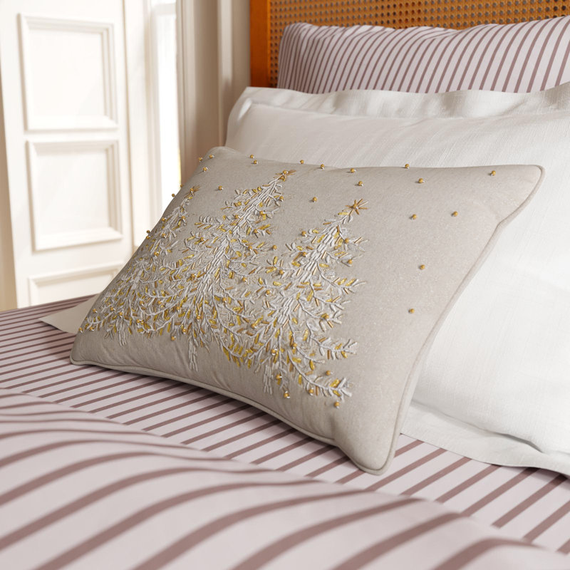  Coussin lombaire brodé, Inférieur, Rectangle H 14 po x l 20 po