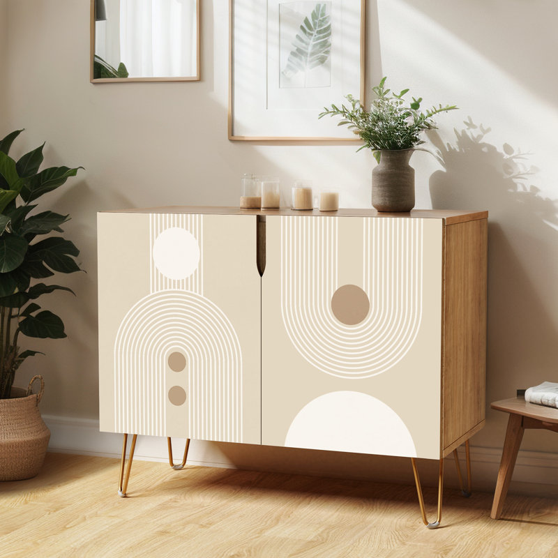 35'' Sideboard, Mid-century Tan