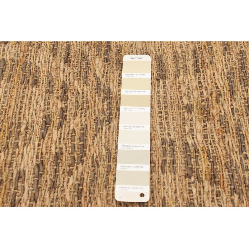 Tapis kaki en jute tissé à plat à la main Palas Denizli