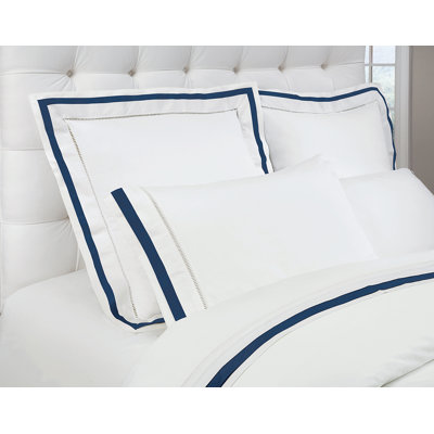 Chelsea Pillowcase White/Navy King (2)