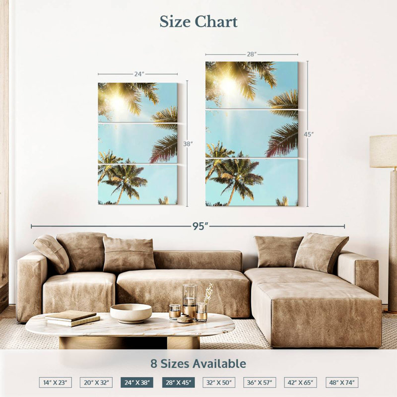 Gillard Sunny Palm Leaf, 38" H x 24" W