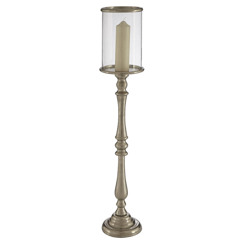 Aluminium Floor Candlestick, 113cm H x 21cm W x 21cm D