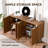 Modern Sideboard Buffet Cabinet With Fluted Doors And Shelves, Versatile Storage For Living Room, Bedroom, Or Home Office-1800374913