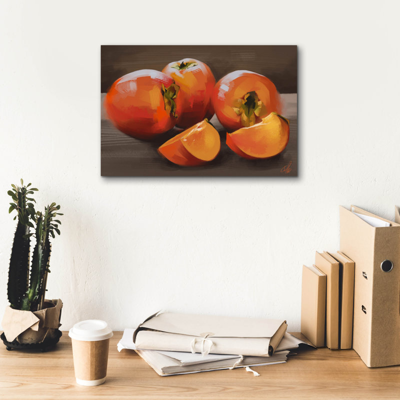 Toile épique «Persimmons» par Avery Multers, 18 po x 12 po, H 12 po x l 18 po
