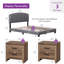 Ensemble de lit et table de chevet 3 pièces pour chambre à coucher, grand lit tapissier à hauteur ajustable