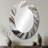 White Majestic Motion I - Modern Oval Wall Mirror-914877618