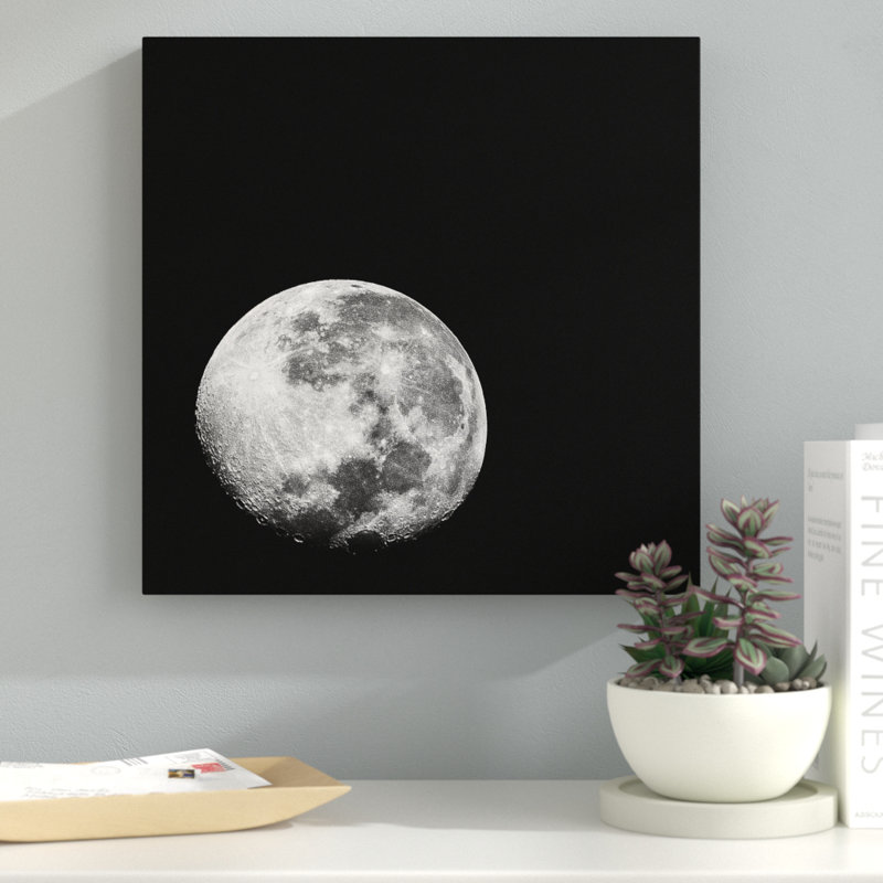 «Black and White Moonrise», impression sur toile