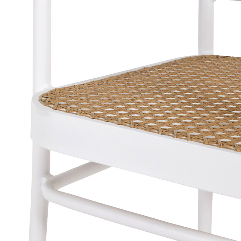 Bordeaux Patio Dining Armchair, Chalk