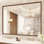 Miroir de salle de bain mural avec miroir en verre trempé de 4 mm