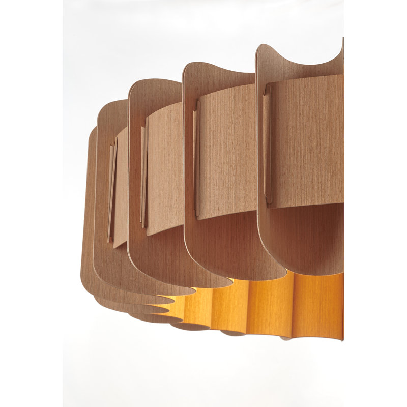 Luminaire suspendu 1 lumière Clarissa, Petribi, H 11 po x l 29,1 po x P 29,1 po