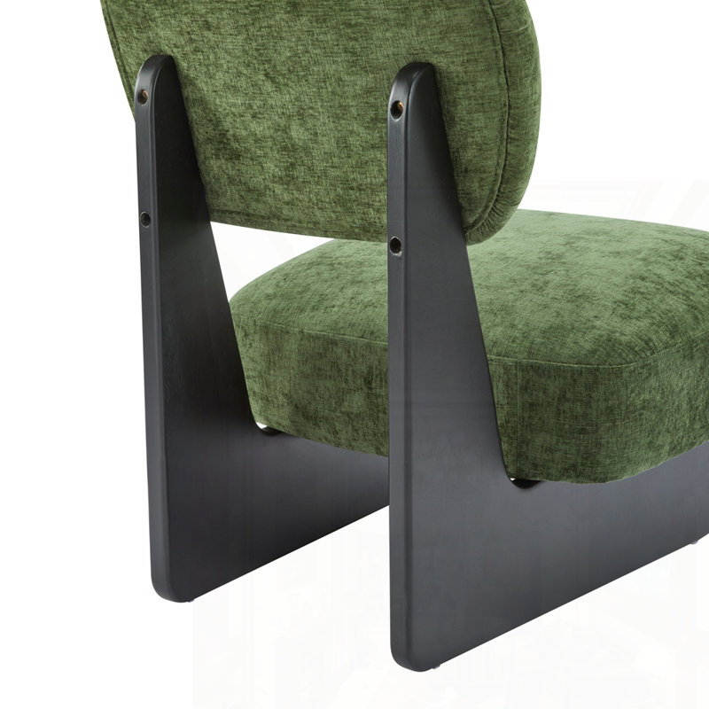 Ensemble de 2 chaises longues modernes, Vert, Noir
