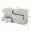 Commode de style blanc ultra moderne avec 6 tiroirs et lignes en relief