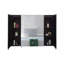 Miroir 36x26 pouces à DEL noir
