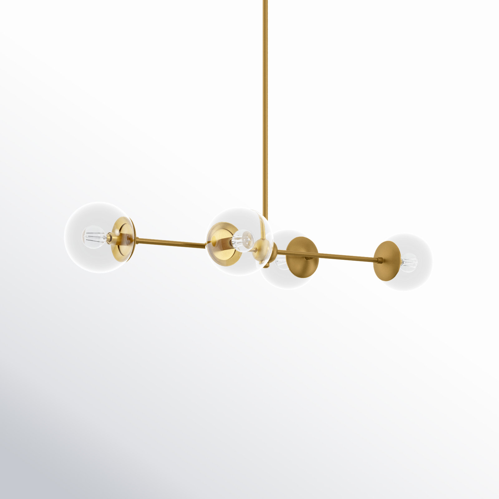4-Light Chandelier, Brushed Bronze